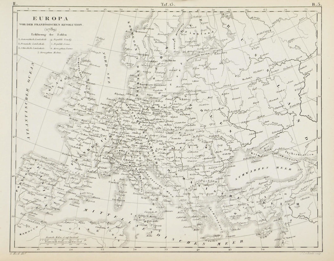 1857 Tef 13 Europe before the French Revolution of 1789 - JG Heck