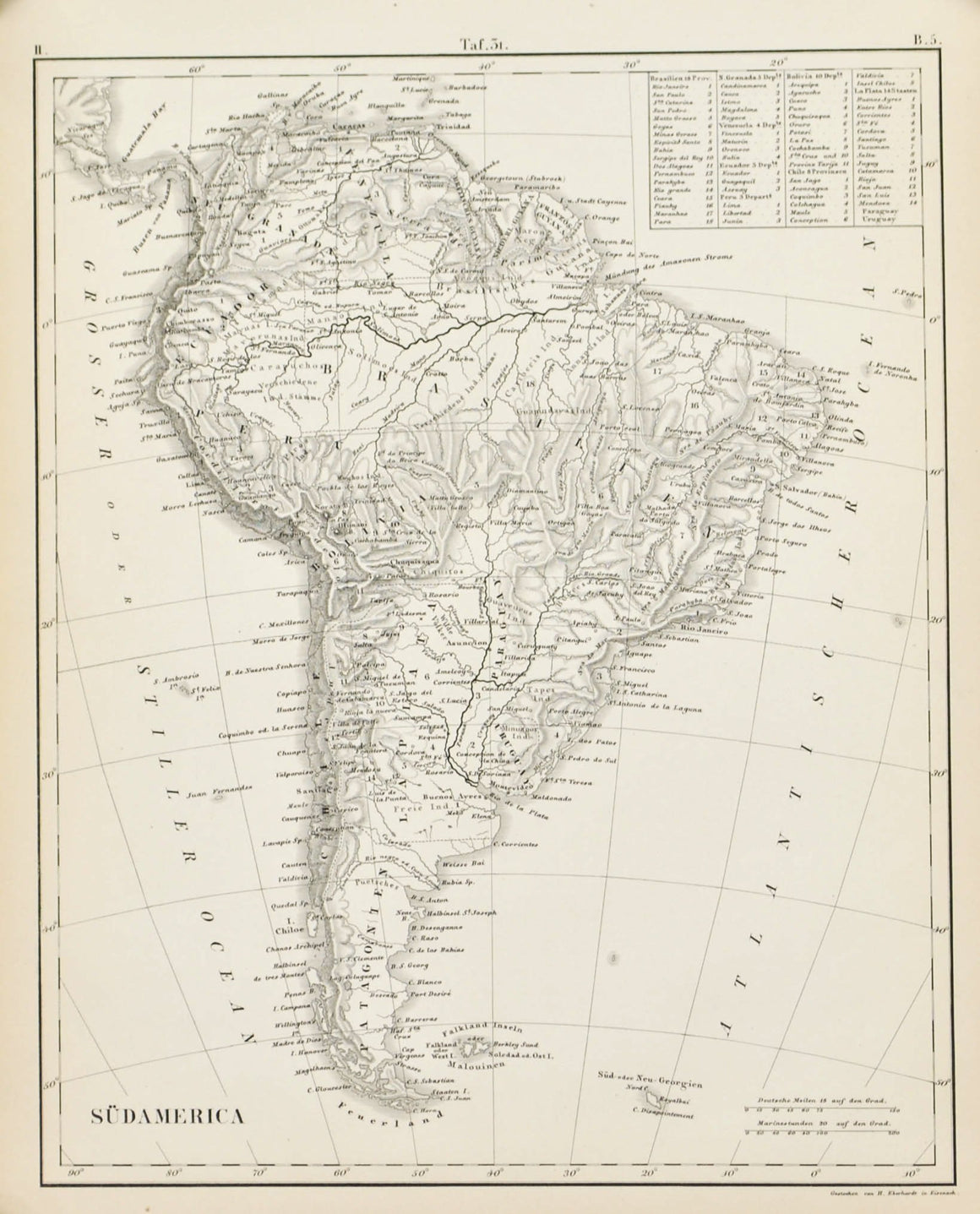 1857 Tef 31 South America - JG Heck