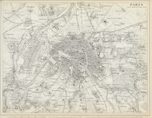 1857 Tef 35 Fortifications of Paris - JG Heck