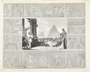 Egypt Hieroglyphs Court of the Dead Antique Print 1857
