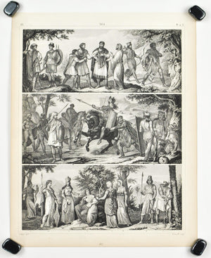 Middle East European Cultural Dress Antique Print 1857